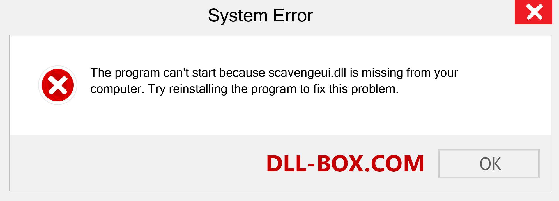  scavengeui.dll file is missing?. Download for Windows 7, 8, 10 - Fix  scavengeui dll Missing Error on Windows, photos, images